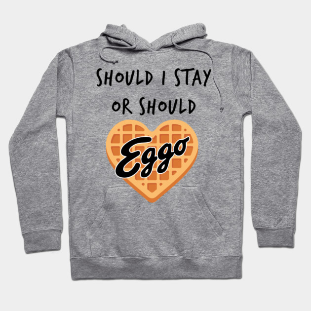 Should I Stay or Should I Go - Eggo waffle - heart waffle - Stranger Things - Eleven waffles - black text - Eggo parody T-Shirt T-Shirt